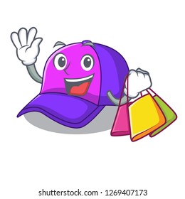 Shopping isolated cap in the a mascot