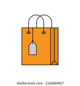 Shopping isolated color icon, vector illustration design. Logistics collection.