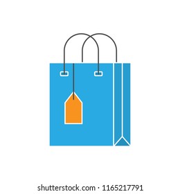 Shopping isolated color icon, vector illustration design. Logistics collection.