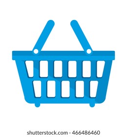 Shopping isolated flat icon in black and white icon, vector illustration.
