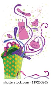 Shopping isolated vector illustration