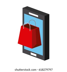 Shopping isometric design