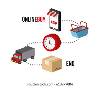 Shopping isometric design