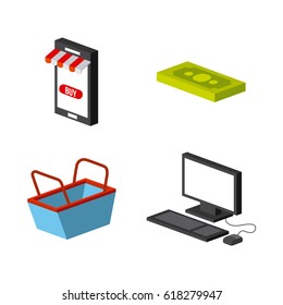 Shopping isometric design