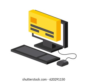 shopping isometric icons design