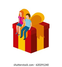 shopping isometric icons design