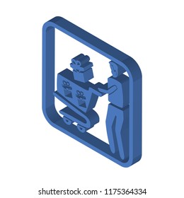 Shopping isometric left top view 3D icon