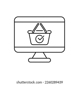 Shopping items quantity icon design. Shopping cart icon, isolated on white background. vector illustration