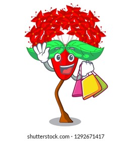 Shopping ixora flowers in shape of mascot