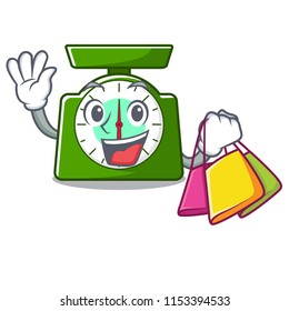 Shopping kitchen scale character cartoon