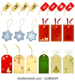 shopping label (christmas style)