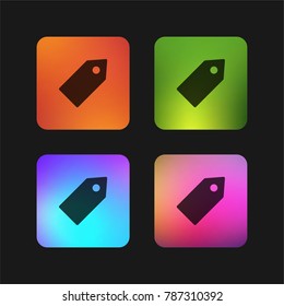 Shopping label four color gradient app icon design