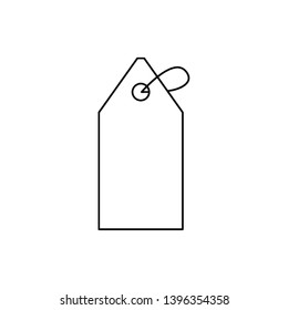 Shopping label icon. Vector outline illustration. E-commerce concept.