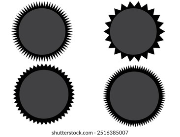 shopping labels collection. Sale or discount sticker. Special offer price tag. Supermarket promotional badge. Vector sunburst icon.