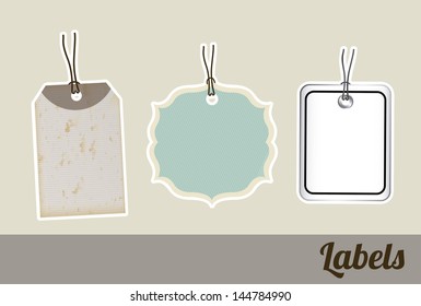 shopping labels over gray background vector illustration
