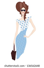 Shopping lady with bag