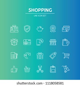 Shopping Line Icon
