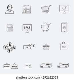 shopping line icon