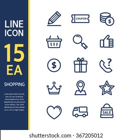 shopping line icon