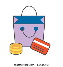 Shopping Line Icon