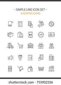 Shopping line icon