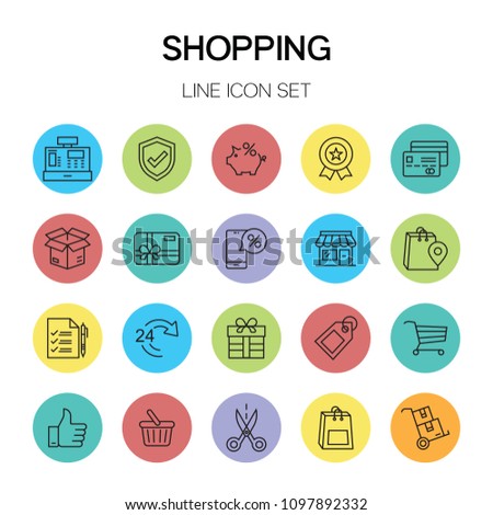 Shopping Line Icon