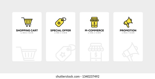 SHOPPING LINE ICON SET
