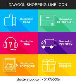 Shopping Line Icon Set