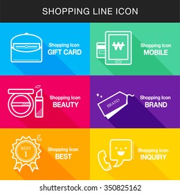 Shopping Line Icon Set
