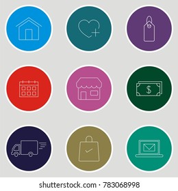 Shopping Line icon Set
