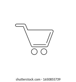 Shopping line icon vector. Shopping cart icon