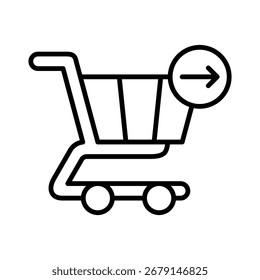 Ícone de linha de compras coleção de vetor
