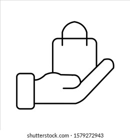 Shopping line icon vector illustration