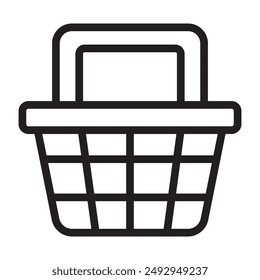 Shopping line icon. vector illustration.