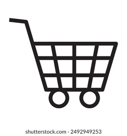 Shopping line icon. vector illustration.