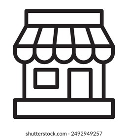 Shopping Line-Symbol. Vektorillustration.