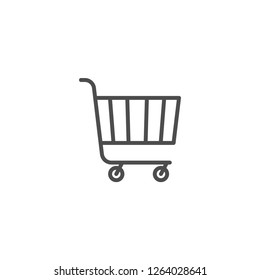Shopping line icon vector isolated on white background