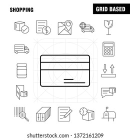 Shopping Line Icon for Web, Print and Mobile UX/UI Kit. Such as: Bottle, Health, Shipping, Delivery, World, Transport, Map, Delivery, Pictogram Pack. - Vector