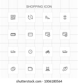 Shopping line icons