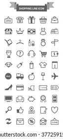 shopping line icons