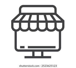 Shopping line icons. Set of outline symbols, simple graphic elements, modern linear style black pictograms collection. Vector line icons set