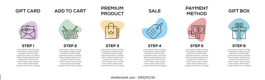 SHOPPING LINE INFOGRAPHIC