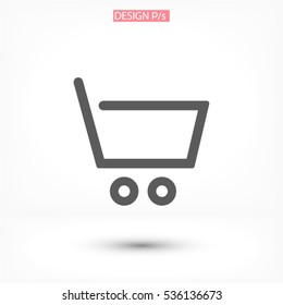 shopping line vector icon