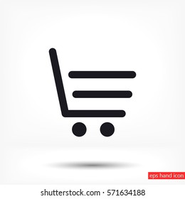 shopping line vector icon