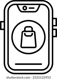 Línea de compras Vector Icon Design