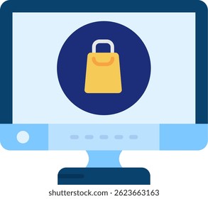 Línea de compras Vector Icon Design