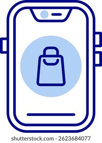 Línea de compras Vector Icon Design