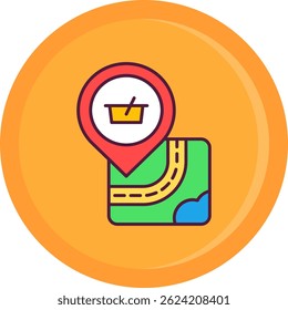 Shopping Line vector Icon Design