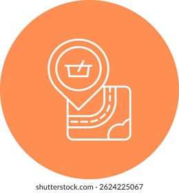 Línea de compras Vector Icon Design