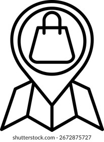 Shopping Line vector Icon Design